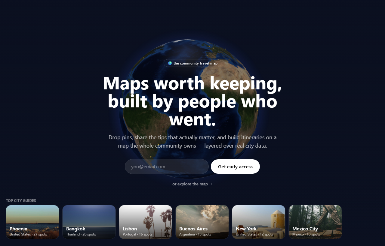 travelmap screenshot